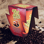 Package Design- Zap-a-ccino Self-Brewing Cappuccino, rear view.