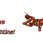 Logo progression, Zap-a-ccino Instant Cappuccino.