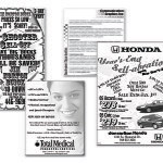 Examples of Black and White Classified Ads.